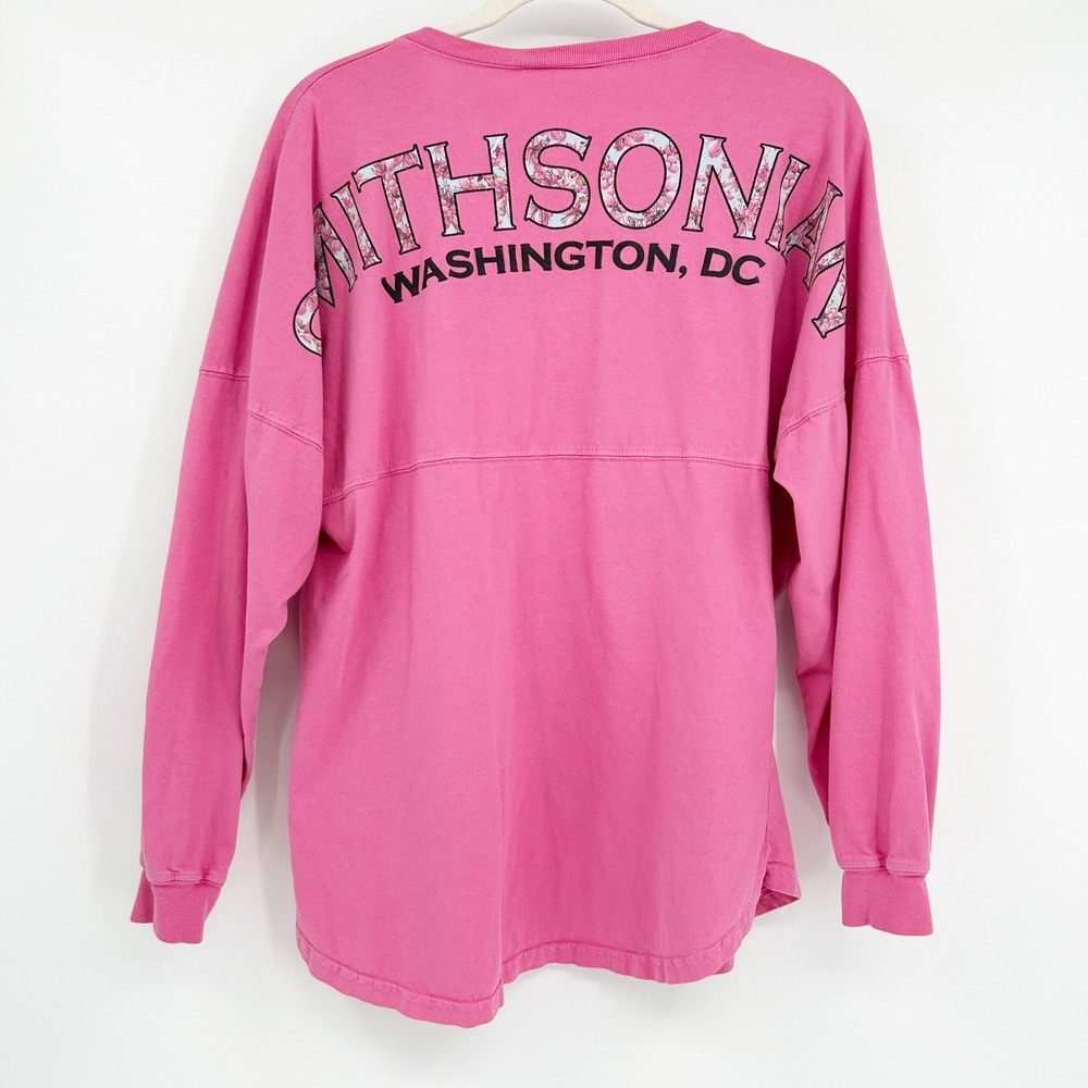 Spirit Jersey Smithsonian Washington DC Womens Long Sleeve V Neck Top Size M‎